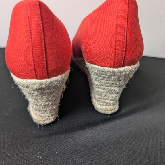 J. Crew Red Wedge Espadrilles - Picture 6 of 11